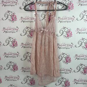 La SENZA dress mini tank style ribbon tie ups Blush Lace Chemise